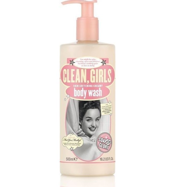 7 Soap & Glory Clean, Girl Skin Softening Creamy Body Wash 