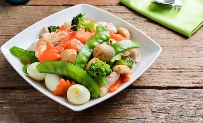 สูตร บล็อกโคลีผัดกุ้ง