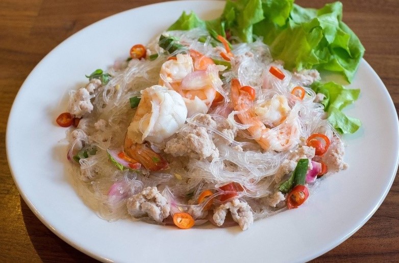 สูตรยำวุ้นเส้นกุ้งสด